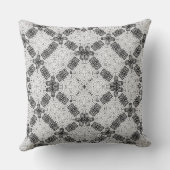 白黒,透かし,幾何学模様,レース模様 クッション (裏面)