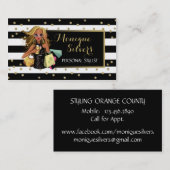 白黒/金ゴールドに精通したShopper名刺 名刺 (正面/裏面)