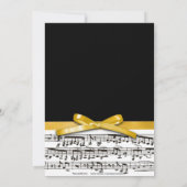 白黒&金ゴールドイエローミュージカルのリサイタル 招待状 (裏面)