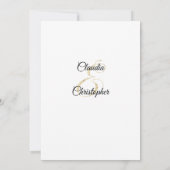 白黒&金ゴールドエレガモダンントウェディング 招待状 (裏面)