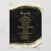 白黒&金ゴールドゲード結婚アゲートの式 プログラム (裏面)