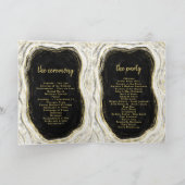 白黒&金ゴールドゲード結婚アゲートの式 プログラム (内部)