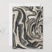 白黒&金ゴールドシックスワール結婚ズ 招待状 (裏面)