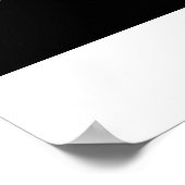 白黒、金ゴールドストライプのハート24"x20"ポスター ポスター (角)