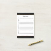 白黒(金ゴールドトリミングto Doリスト) ポストイット (デスク上)