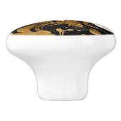 白黒・金ゴールドフェイク大理石 セラミックノブ (側面)