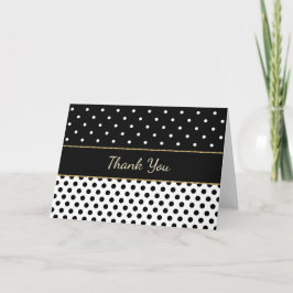 白黒(金ゴールド・トリムサンキューカード) サンキューカード