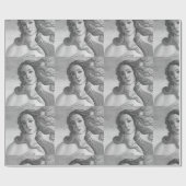 白黒-金星の女神のBirh ラッピングペーパー (フラット)