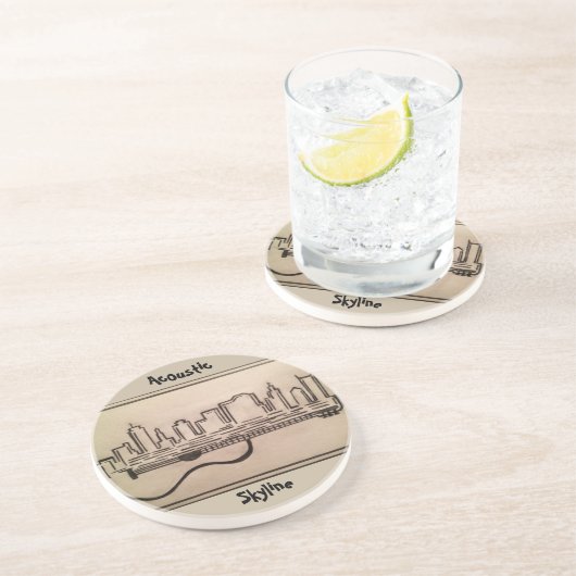 白黒"音響のスカイライン"のコースター コースター (側面)