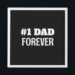 白黒#1パパ永遠の父の日の贈り物 マグネット<br><div class="desc">このシンプルと甘い磁石は、カスタマイズ可能なパパ用メッセージを特徴とする。</div>