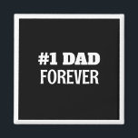 白黒#1パパ永遠の父の日の贈り物 マグネット<br><div class="desc">このシンプルと甘い磁石は、カスタマイズ可能なパパ用メッセージを特徴とする。</div>