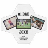 白黒#1パパ3 Photo Father's Day サッカーボール (フラット)