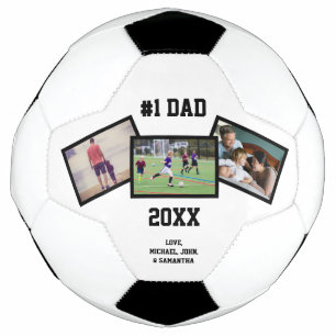 白黒#1パパ3 Photo Father's Day サッカーボール
