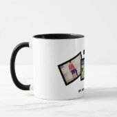 白黒#1パパ3 Photo Father's Day マグカップ (左)