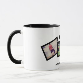 白黒#1パパ3 Photo Father's Day マグカップ