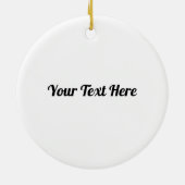 白黒#14 Xがスポット・ドードルをマーク セラミックオーナメント (裏面)