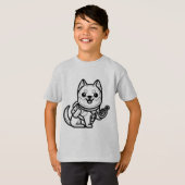 白黒#18 - Adventure Dog Tシャツ (正面フル)