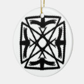 白黒#2「火の鳥」 セラミックオーナメント (左)