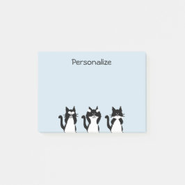 白黒 | 3つの猫ちゃん ポストイット