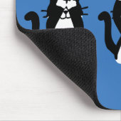 白黒 | 3つの猫ちゃん マウスパッド (コーナー)