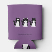 白黒 | 3つの猫ちゃん 缶クーラー (裏面)