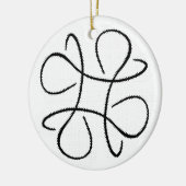 白黒#4ハッシュタファンシーグ セラミックオーナメント (左)