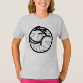 白黒#45 - Cat Sleeping V01 Tシャツ (正面)