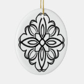 白黒#6ダイヤモンド セラミックオーナメント (右)