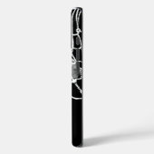 白黒 Case-Mate iPhoneケース (裏面 / 左)