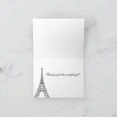 白黒"Merci"カードありがとう サンキューカード (内部)