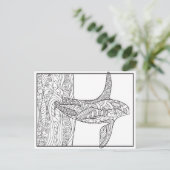 白黒 – Orcaカラーリングポストカード ポストカード (スタンド正面)