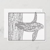 白黒 – Orcaカラーリングポストカード ポストカード (正面/裏面)