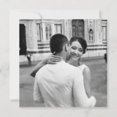 白黒 | QRコードと写真の誓いの更新 招待状 (裏面)