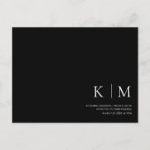 白黒 – RSVP-結婚s- ポストカード (正面)