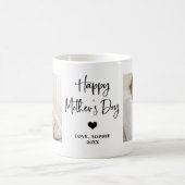 白黒 | Two Photo Happy Mother's Day コーヒーマグカップ (中央)