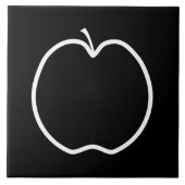 白黒Apple タイル (正面)