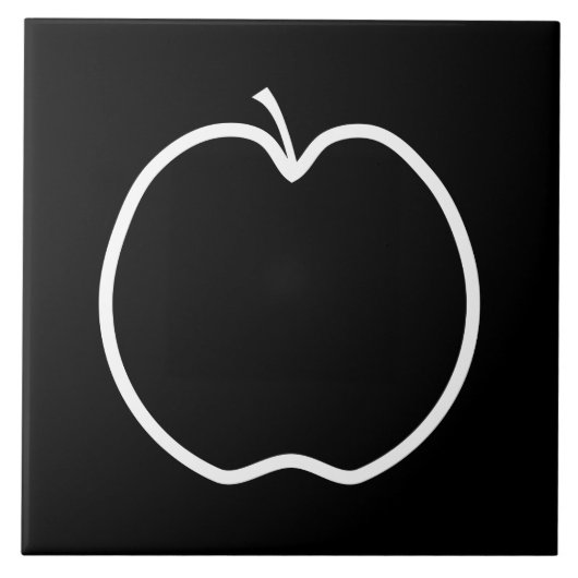 白黒Apple タイル (正面)