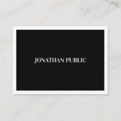 白黒B&Wミニマモダンリストエレガント 名刺 (正面)