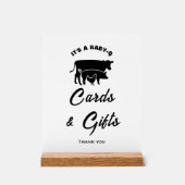 白黒BabyQベビーシャワーカード&ギフトサイン アクリルサイン (正面)
