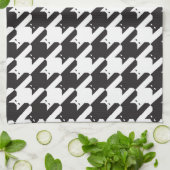 白黒CatsTooth キッチンタオル (折り畳み)