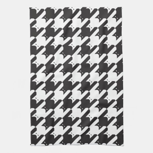 白黒CatsTooth キッチンタオル (縦)