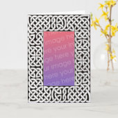 白黒Celticフレームカード2 カード (黄色い花)