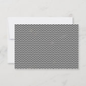 白黒chevron rsvp応答カー結婚ド 出欠カード (裏面)