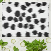 白黒Dalmatianプリントパターン キッチンタオル (折り畳み)