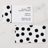白黒Dalmatian点パターン 名刺 (正面/裏面)