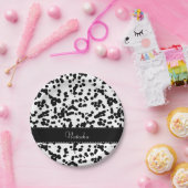 白黒Dalmatian点 ペーパープレート (パーティー)