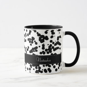 白黒Dalmatian点 マグカップ
