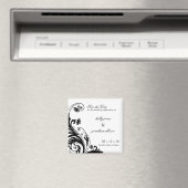 白黒Dateのマグネットを結婚保存 マグネット (インサイチュ (食洗機))