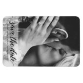 白黒Dateの写真を縦に保存 マグネット (横)