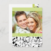 白黒Dateフォトポストカードを保存 案内ポストカード (正面/裏面)